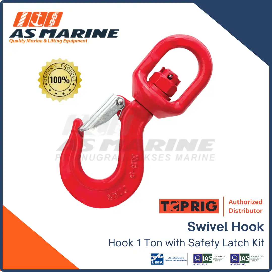 Swivel Hook with Safety Latch Kit 1 Ton TOPRIG